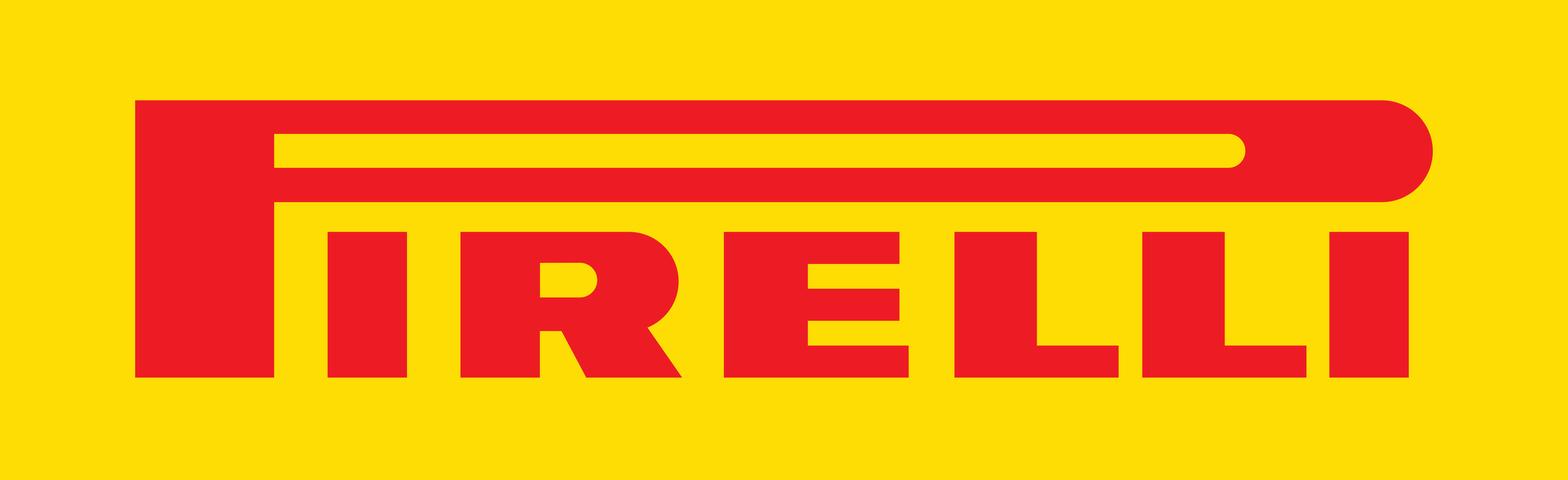 Esta imagem se refere ao logotipo da fabricante de pneus Pirelli